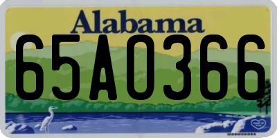 AL license plate 65AO366
