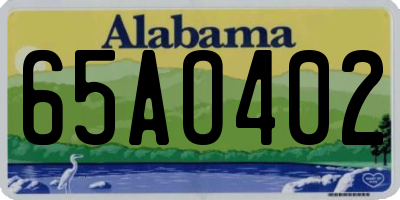 AL license plate 65AO402