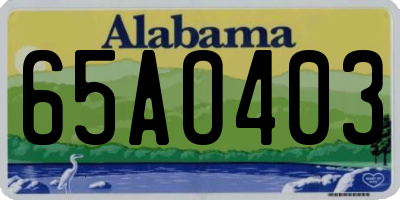 AL license plate 65AO403