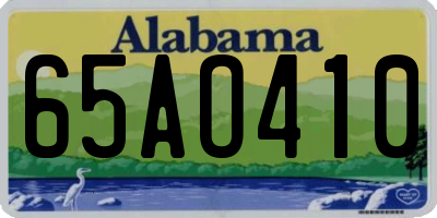 AL license plate 65AO410