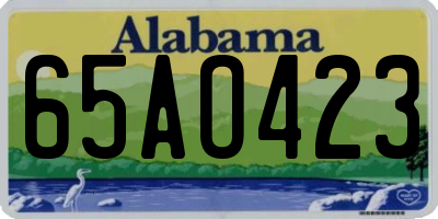 AL license plate 65AO423