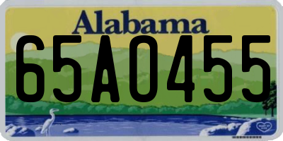 AL license plate 65AO455