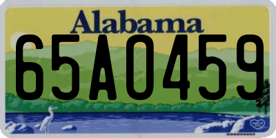 AL license plate 65AO459