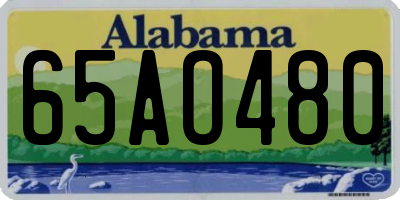AL license plate 65AO480