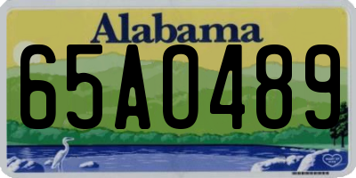 AL license plate 65AO489
