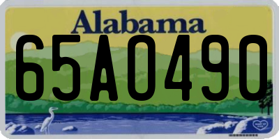 AL license plate 65AO490
