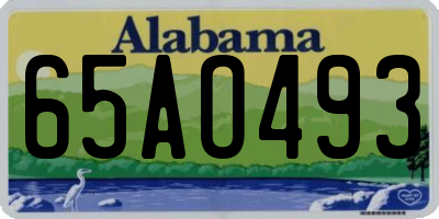 AL license plate 65AO493