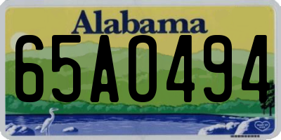 AL license plate 65AO494