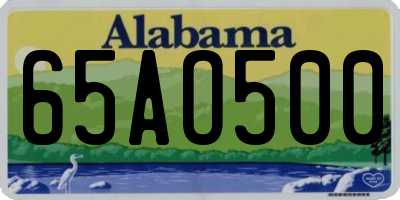AL license plate 65AO500