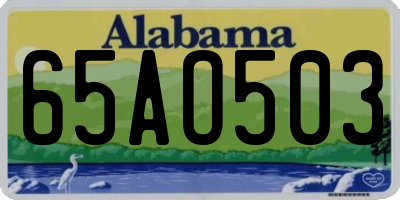 AL license plate 65AO503
