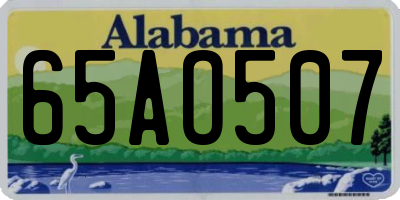 AL license plate 65AO507