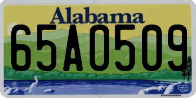 AL license plate 65AO509
