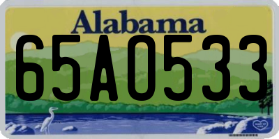 AL license plate 65AO533
