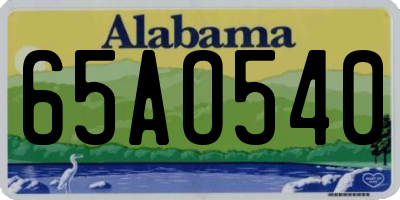 AL license plate 65AO540