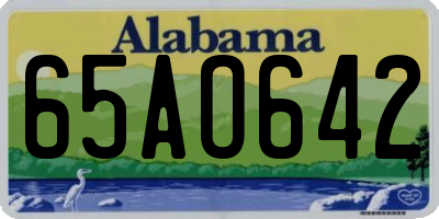 AL license plate 65AO642