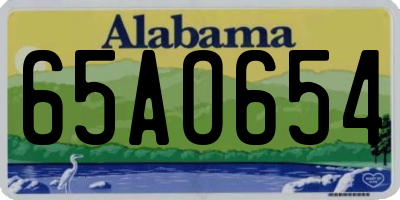 AL license plate 65AO654