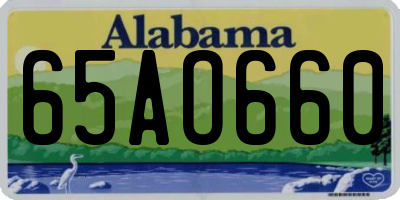 AL license plate 65AO660