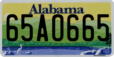 AL license plate 65AO665