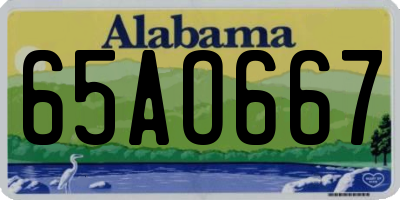 AL license plate 65AO667