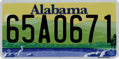AL license plate 65AO671