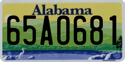 AL license plate 65AO681