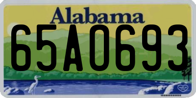 AL license plate 65AO693