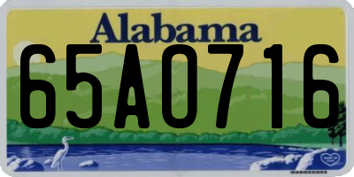 AL license plate 65AO716