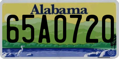 AL license plate 65AO720