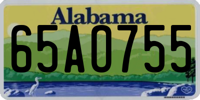 AL license plate 65AO755
