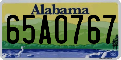 AL license plate 65AO767