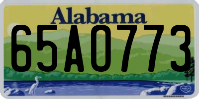 AL license plate 65AO773