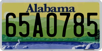 AL license plate 65AO785