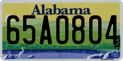 AL license plate 65AO804