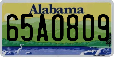 AL license plate 65AO809