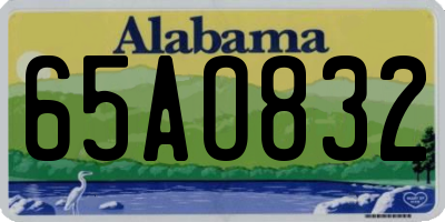 AL license plate 65AO832