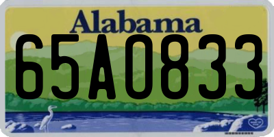 AL license plate 65AO833