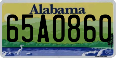 AL license plate 65AO860