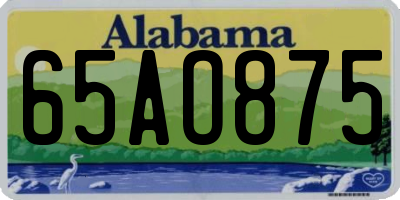 AL license plate 65AO875