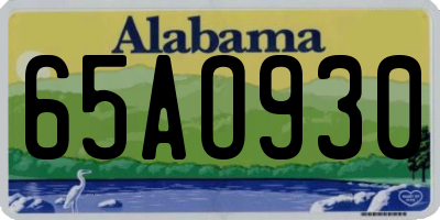 AL license plate 65AO930