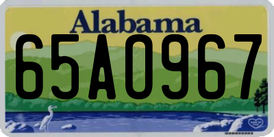 AL license plate 65AO967