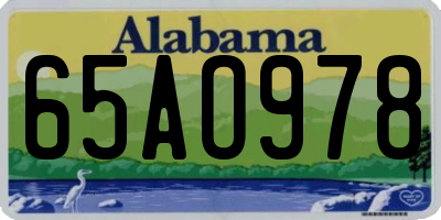 AL license plate 65AO978