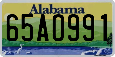 AL license plate 65AO991