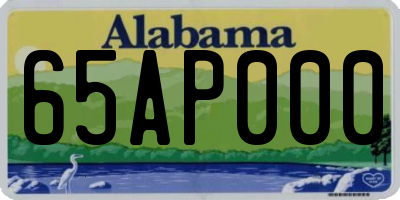 AL license plate 65AP000