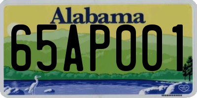 AL license plate 65AP001