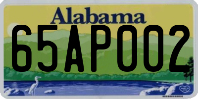 AL license plate 65AP002