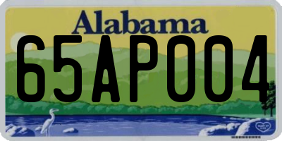 AL license plate 65AP004