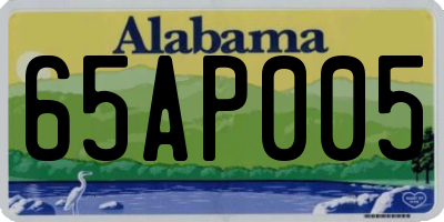 AL license plate 65AP005
