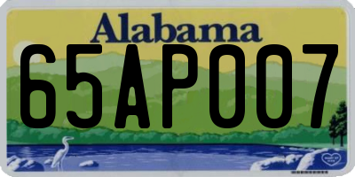 AL license plate 65AP007