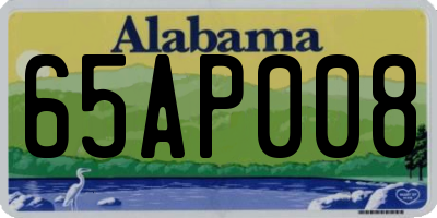 AL license plate 65AP008