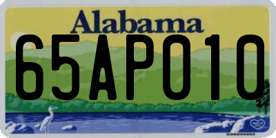 AL license plate 65AP010